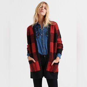 Lucky Brand Buffalo Plaid Cardigan